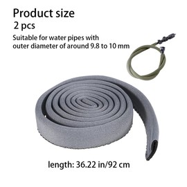 2Pcs Grey Water Bladder Tube Cover Hydration Bladder Tube Sleeve, Hydration Tube Sleeve Insulation Hose Cover, Running Cycling Water Bag Tube Thermal Hose Cover Accessories