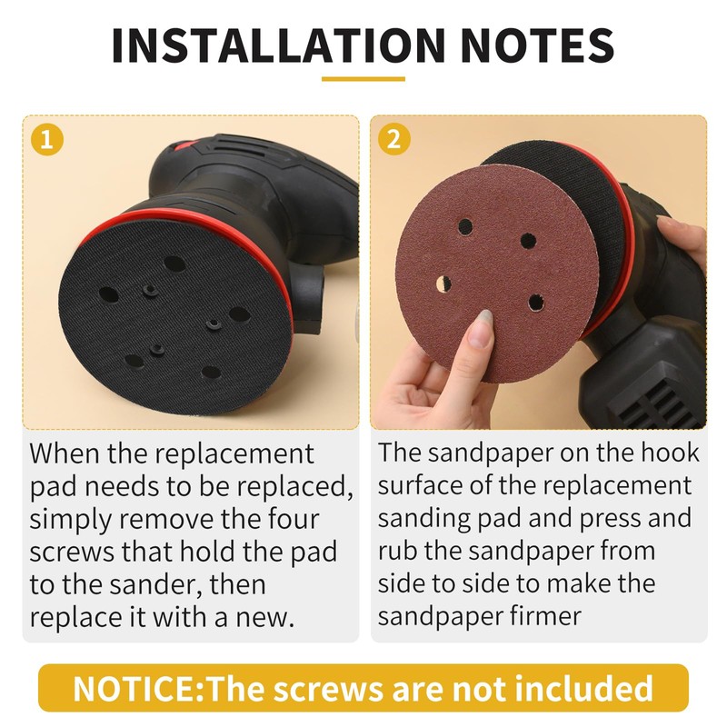 5 Inch 5 Hole Orbital Sander Replacement Pad for Porter