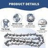 Hoypeyfiy 4Pcs 6 Inch Mini Chainsaw Chain, 043" Gauge 1/4"