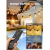 Brightown 108FT Solar String Lights Outdoor Waterproof with Remote, 50+2