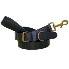 BRADLEY CROMPTON Genuine Leather Matching Pair Dog Collar and Lead Set M