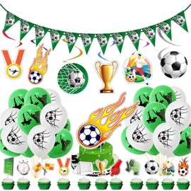 AHYCS Soccer Party Decorations, Soccer Birthday Party Decorations Supplies, Soccer Party Set for Football Party Decoration, Football Theme Party, Soccer Theme Events, World Cup Party