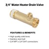 HYDRO MASTER 3/4" MIP x MHT Brass Water Heater Drain