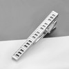 RunootPR Silver Piano Tie Clips for Men Unique Tie Bar