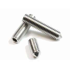 Grub Screws Made of Galvanised Steel M6 x 20 – Pack of 20 – Thread Size M3 M4 M5 M6 M8 – Countersunk Screws – Grub Screws with Tip & Hexagon Socket – Grub Bolts – Rustproof