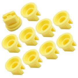 Zorveiio 10Pcs Flat Fan Spray Tip 110 Degree Plastic Nozzle Agricultural Sprayer Nozzle for Industrial Agricultural Equipment Spraying Machine, Yellow-02VP