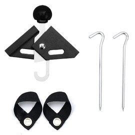 TRIWONDER Two-way Parts, Adjustable Angle, Includes Belt for Fixing Poles, Lid, Bifurcated Pole, One-Pole Tent, Two-Pole Tent, Teepee Tent, Lightweight, Easy, Stake / Storage Bag Included