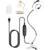 ALIMOTA Lupa con Luz LED 5X, Pinza y Brazo Ajustable