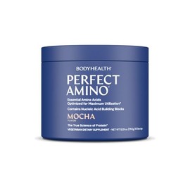 BodyHealth PerfectAmino Powder - BCAA and EAA Powder for Pre and Post Workout - Amino Acid Energy Drink for Men and Women to Support Lean Muscle and Recovery - Mocha - 30 Servings