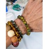 RAYON Dragon Skin Agate bead bracelet for MEN Stretch 10mm