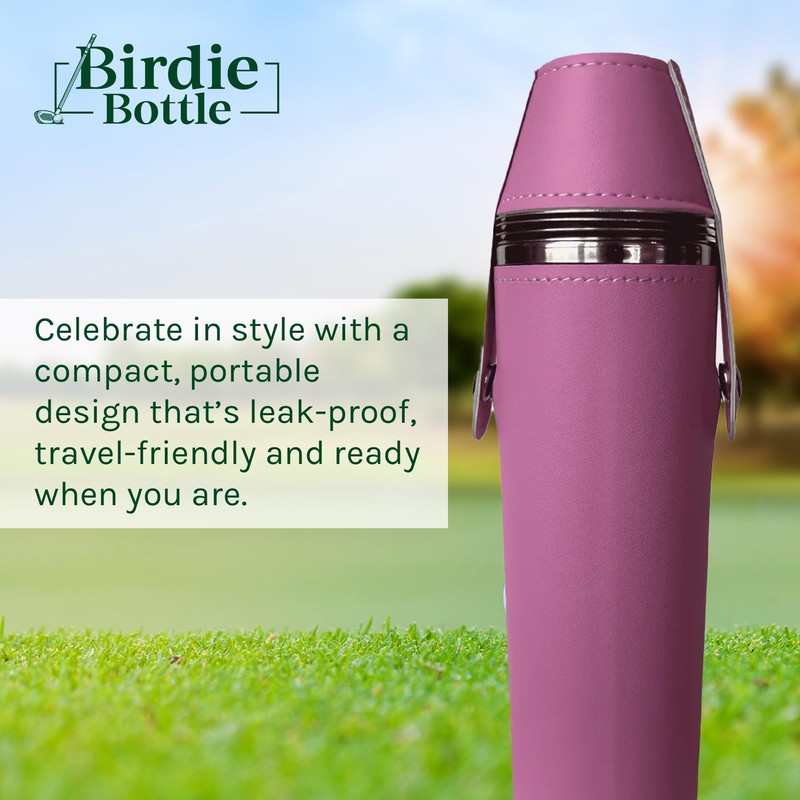 Birdie Bottle 12oz Flask with 4 Shot Glasses in Cap