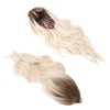 Gradient Blonde Brown Long Curly Wig Women Heat Resistant Synthetic