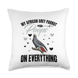 African Grey Parrot Food African Grey Parrot Baby Parrot Throw Pillow