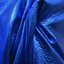 The Leather Guy - Electric Blue Oasis Metallic Vegas Cowhide Leather 8" x 10" Pre-Cut Sheet for Leatherworking and Crafting, 1-2oz (.5 - .8mm)