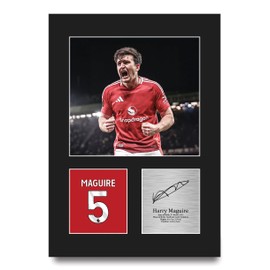HWC Trading Harry Maguire Gifts Printed Signed Autograph Picture for Football Fans and Supporters - A4 Portrait