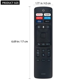 Allimity ERF3R69H Voice Command Replacement Remote Control fit for Hisense 4K Smart Android TV 50A71F 70A71F 55U6G 65U6G 50A73F 55A73F 65A73F 58A71F 43A6GE A73F A6GE A71F 32A56E 40A56E 55A73F 55A71F