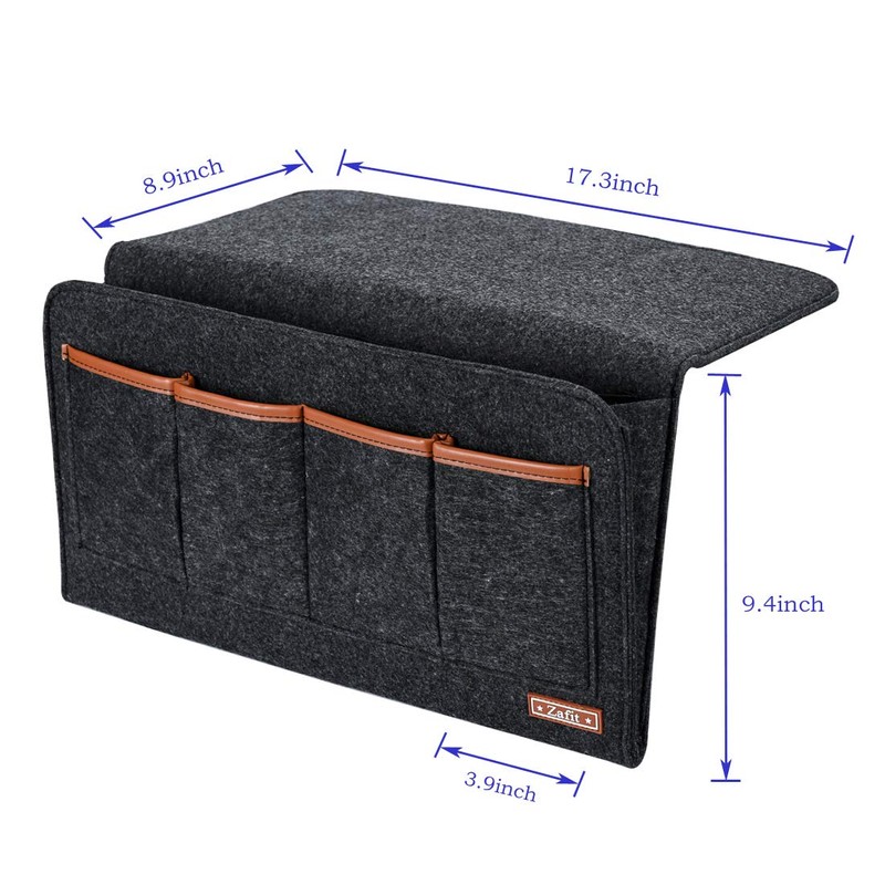 Zafit Bedside Caddy, 7 Pockets Large Size Bedside Organizer Caddy