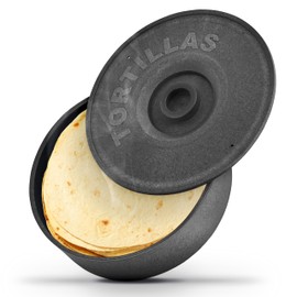 8.5" Large Tortilla Warmer, Dishwasher & Microwave Safe Tortilla Holder with Lid, BPA Free Plastic Tortilla Steamer for Taco Bar, Durable Tortilla Storage Container for Restaurants, Bars, & Parties