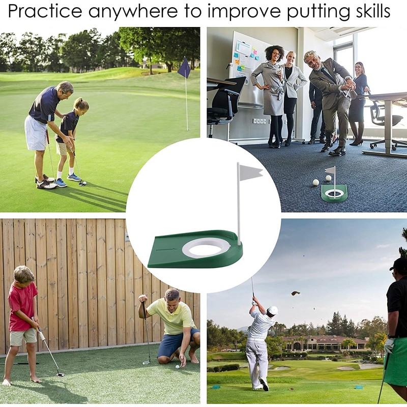 ANCLLO Golf Putting Regulation Cup Hole Flag for Men Women