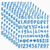 648 Pieces 8 Sheets Letter Stickers Glitter Small Self Adhesive