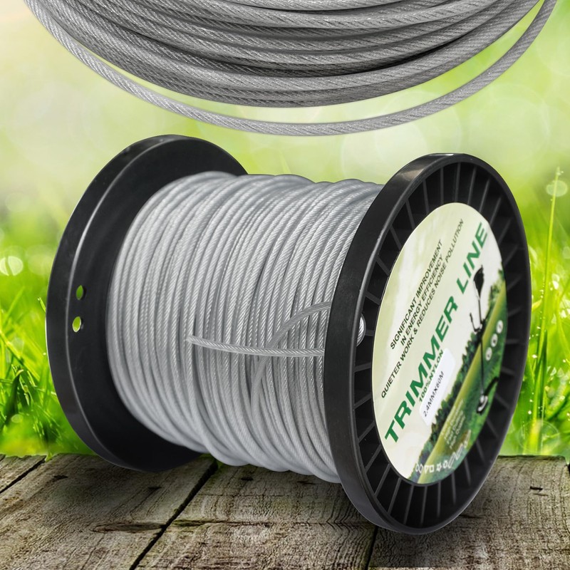 Akuoly Heavy Duty Steel-Core Trimmer Line– 0.095" 196ft Durable Trimmer
