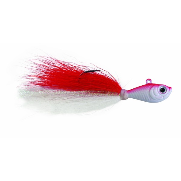 Spro Bucktail Jig-Pack of 1, Red/White, 3/8-Ounce