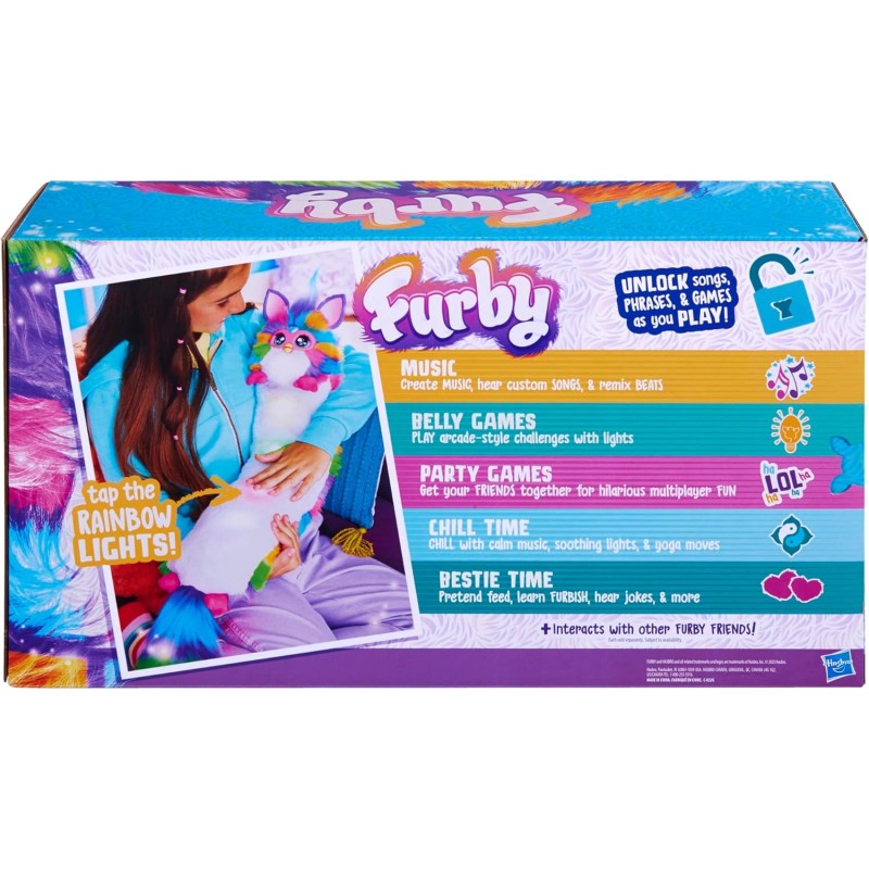 FURBY DJ Interactive Toy Neon Star Snuggly Electronic Plush Toy