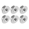 Ruifu Titanium Alloy Flanged Nuts M5 M6 6 Pack (M6,
