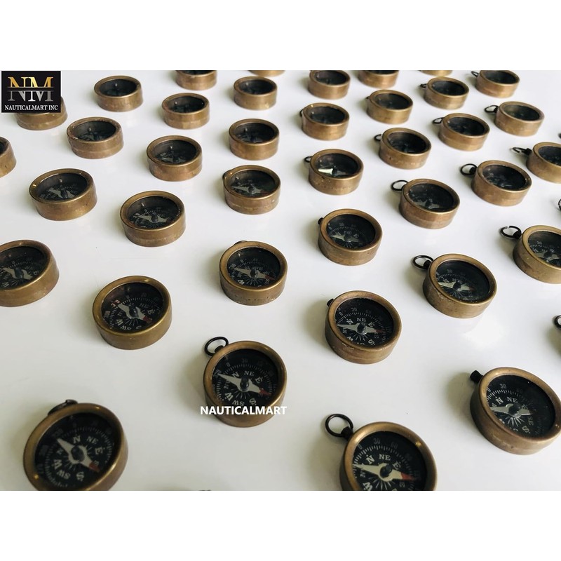 Antique Style Mini Compasses Set Marine Collectible Nautical Gift Decor