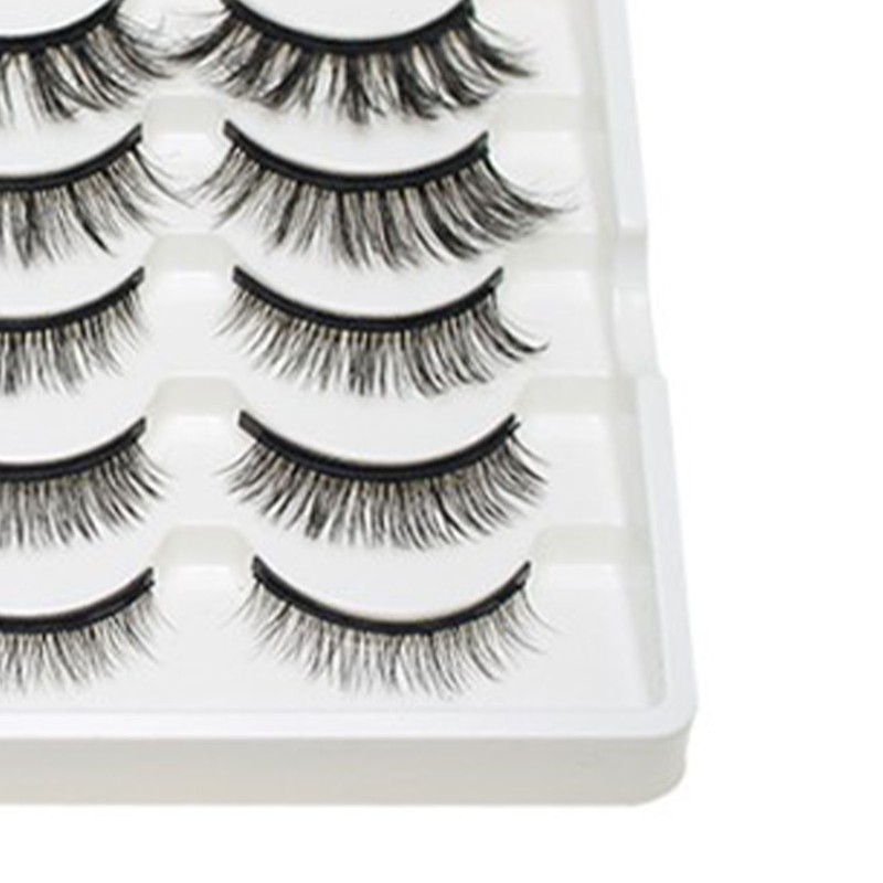 10 Pairs Magnetic Lashes Kit Liquid Eyeliner Tweezer Lightweight False