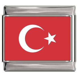 Turkey Flag Italian Charm