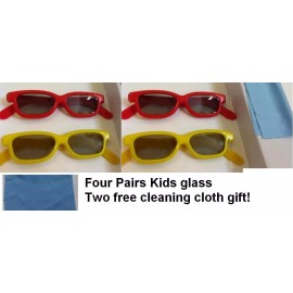 beyution 4 pairs - Children’s Passive 3D Glasses for Kids Genuine Ultimate 3D Heaven