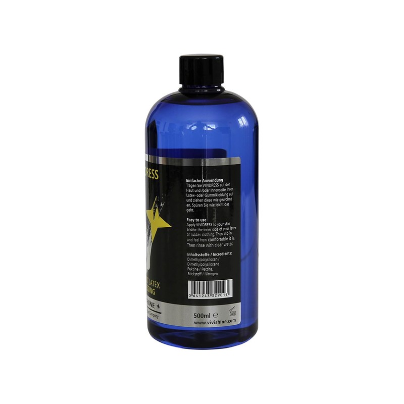 Vivishine Vividress 500ml Dressing Aid - for Latex Clothing, Clear