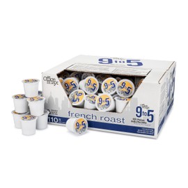 Office Snax 9 To 5 Coffee French Roast 100% Arabica Coffee PODs, Case of 110, No Artificial Flavors, Colors or Preservatives, Keurig K-Cup Compatible, Flavorful, Aromatic & Smooth