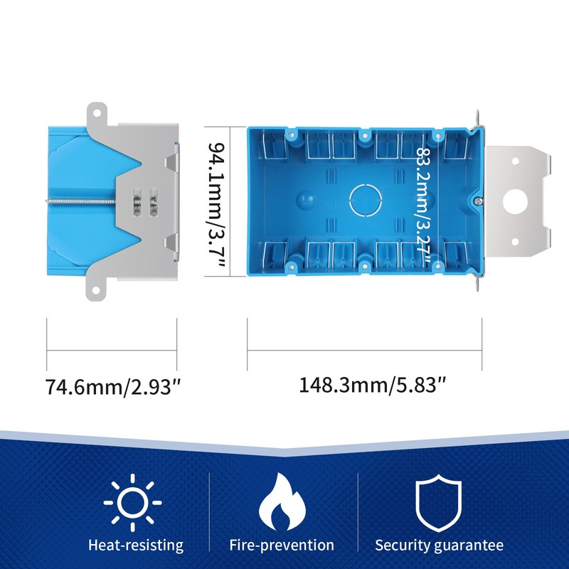 XIUTE 3 Gang Electrical Box,49 Cubic Inch Adjustable Boxes,Three Gang