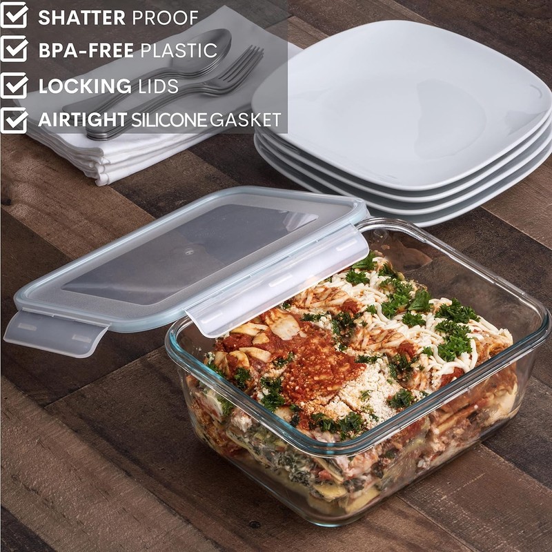 Razab 3300 ml / 112 oz Large Glass Food Storage