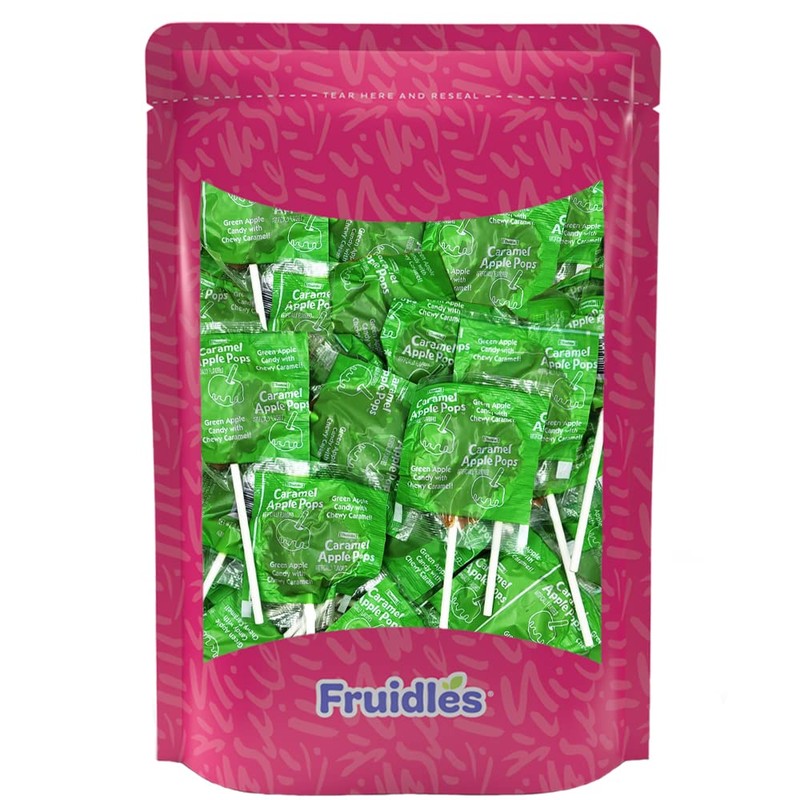 Fruidles Tootsie Caramel Apple Pops Lollipops Suckers, Kosher Certified Dairy,
