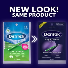 DenTek Easy Brush Plaque Control Interdental Cleaners, Tight, 16 Count