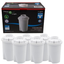 Filterlogic FL601T | Pack of 6 Water Filter Cartridges Compatible with Brita Classic Water Filter Jugs/Table Water Filter Water Filter Cartridges