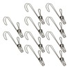 YTgilo 10PCS Stainless Steel Short Tail Hook Clips Multifunctional Strong