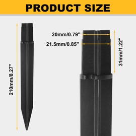 Litoexpe 6 Pcs 8.27 Inch Reinforced Ground Spikes, Solar Lights Stakes ABS Plastic Replacement Stakes for Garden Pathway Lamps (Inside Diameter 0.83 Inches)