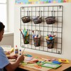 Otoolling 6 Pcs Grid Wall Cups with Ring Hooks Hanging