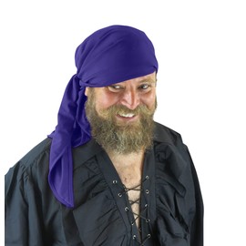 Flyingstart White Pirate Shirt Caribbean Buccaneer Fancy Dress Costume (Medium, Black)