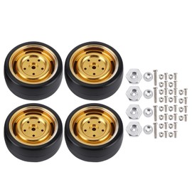 4Pcs 63mm RC Car Metal Hub Drift Tire Replacement Parts Accessory Fit for WPL D12 RC Truck