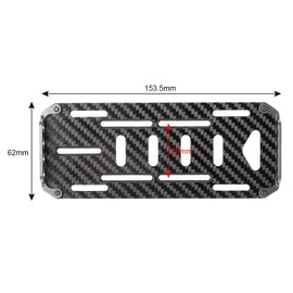 MORFUM RC Battery Mount Plate, Carbon Fiber Battery Tray Protection Plate Black Battery Mounting Plate for Axial SCX10 CC01 F350 D90 1/10 RC Crawler Car Upgrades Accessories (Titanium)