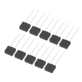sourcing map 20Pcs DIP Mounted Miniature Square Slow Blow Micro Fuse for Electronic Parts PCB LCD Repair, 1.6A 250V, Black