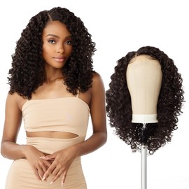 Sensationnel Butta lace precut wigs - unit 11 glueless extra wide 5 inch deep parting synthetic pre tweezed smaller knot hairline (1 JETBLACK)