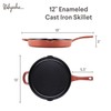 Ayesha Curry Kitchenware Enameled Cast Iron Skillet/Frying Pan with Helper