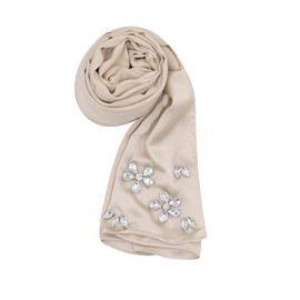 ANKOMINA Women Soft Stitch Diamond Floral Bubble Chiffon Instant Hijab Scarf Fashion Silk Shawl Wraps Muslim Head Scarves