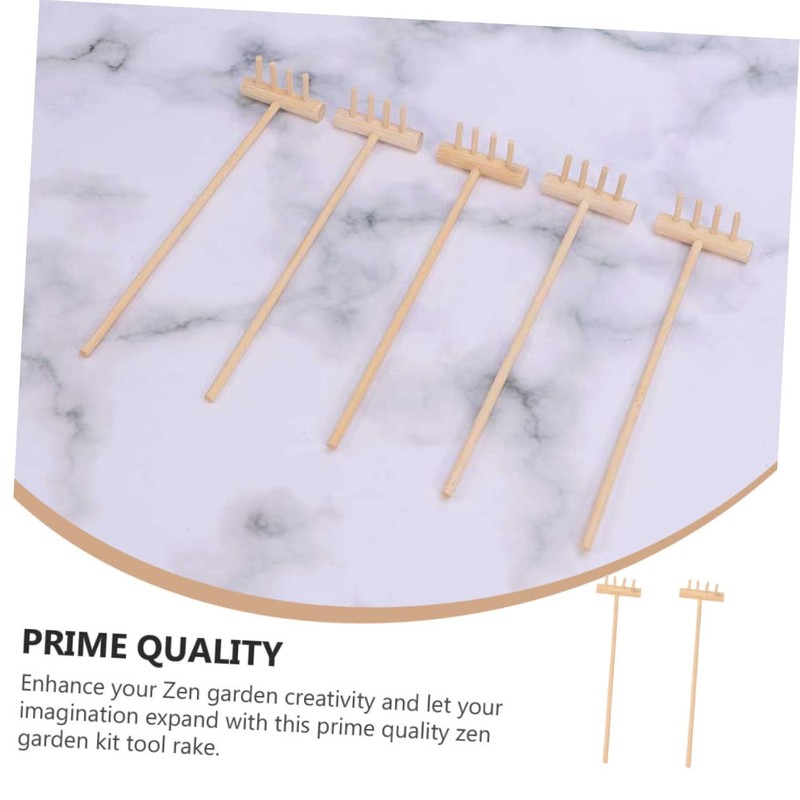 SAFIGLE 2pcs Mini Rake for Zen Garden Decoration Meditation Accessories